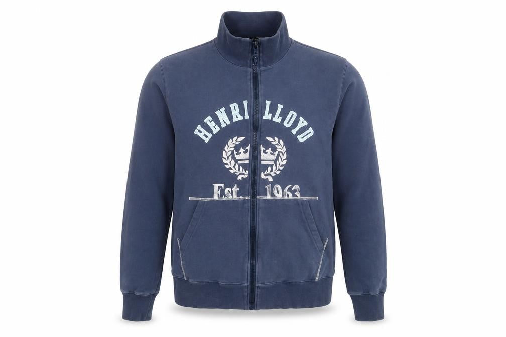 Henri Lloyd Men's Blue Cotton Track Jacket Size M Full Zip Casual