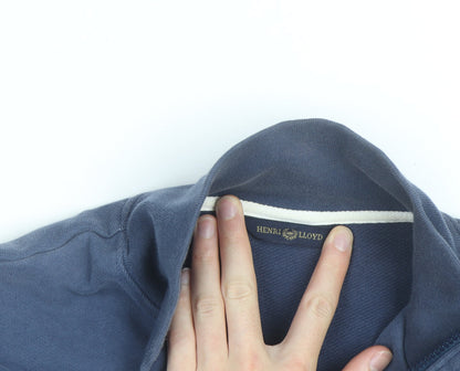 Henri Lloyd Men's Blue Cotton Track Jacket Size M Full Zip Casual