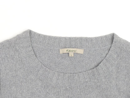 Kew Women Grey Wool Angora Blend Long Sleeve Pullover Jumper L