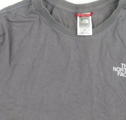 The North Face Mens Grey Long Sleeve Cotton T-Shirt M
