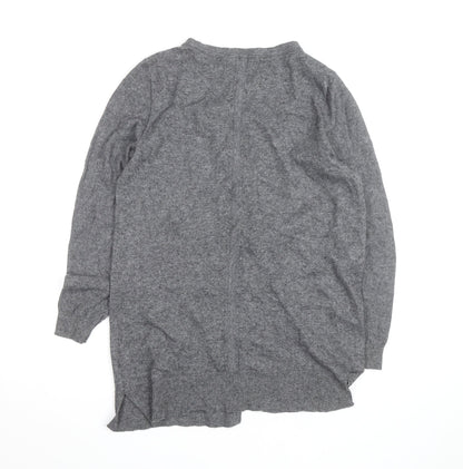 Hobbs Women's Grey Wool Cashmere V-Neck Cardigan Size 12