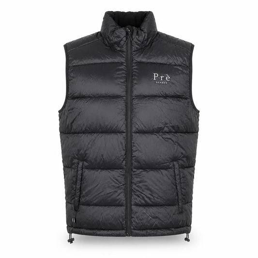 Prè London Men's Black Puffer Gilet Waistcoat Size M
