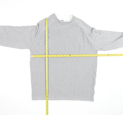 Threadbare Men's Grey Cotton Blend Crew Neck Pullover Jumper M