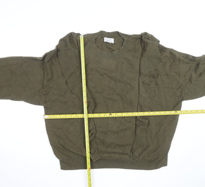 & Other Stories Women Green Ruffle Cotton Long Sleeve Jumper L