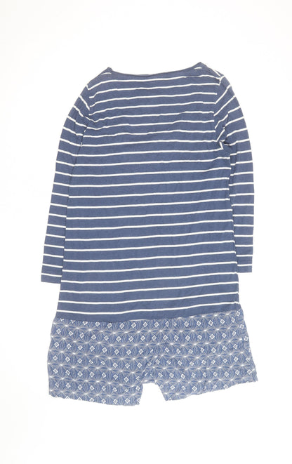 Weird Fish Women's Blue Striped Shift Dress Size 12