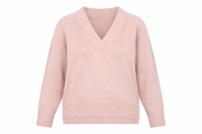 Next Women’s Pink V-Neck Long Sleeve Pullover Jumper Size 12