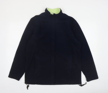 Target Women's Black Fleece Jacket Size 12 Full Zip Lined Winter Coat