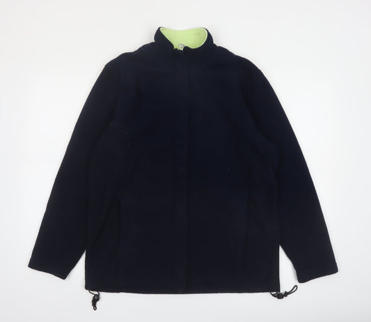 Target Women's Black Fleece Jacket Size 12 Full Zip Lined Winter Coat