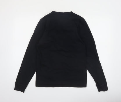 Champion Men's Black Small Long Sleeve Cotton Casual Top