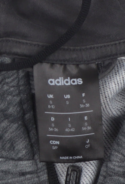 Adidas Women’s Grey Full Zip Hooded Sweatshirt Size S 8-10