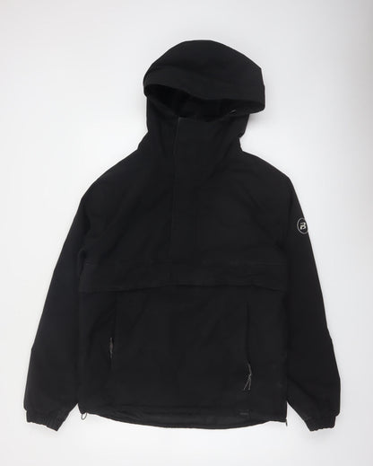 Pull&Bear Men’s Black S Anorak Hooded Jacket Windproof Casual