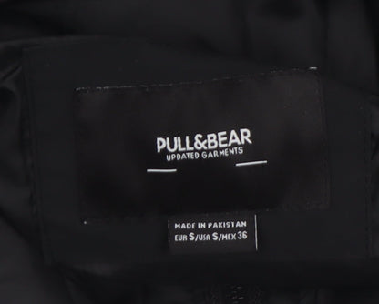 Pull&Bear Men’s Black S Anorak Hooded Jacket Windproof Casual