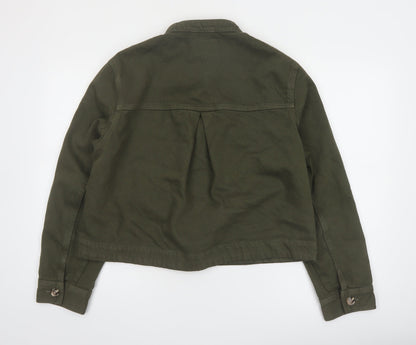 H&M Women’s Green Cotton Military Jacket Size 12 Regular