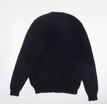 Hugo Boss Men's Black 2XL V-Neck Knit Pullover Jumper