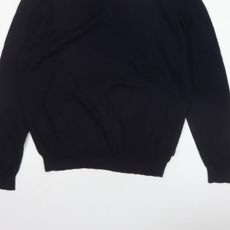 Hugo Boss Men's Black 2XL V-Neck Knit Pullover Jumper
