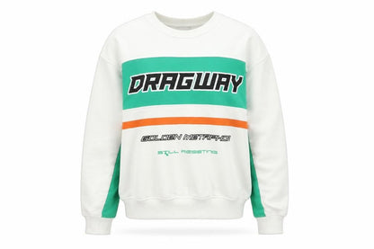 Zara Womens White Green Graphic Pullover Sweatshirt Size 14