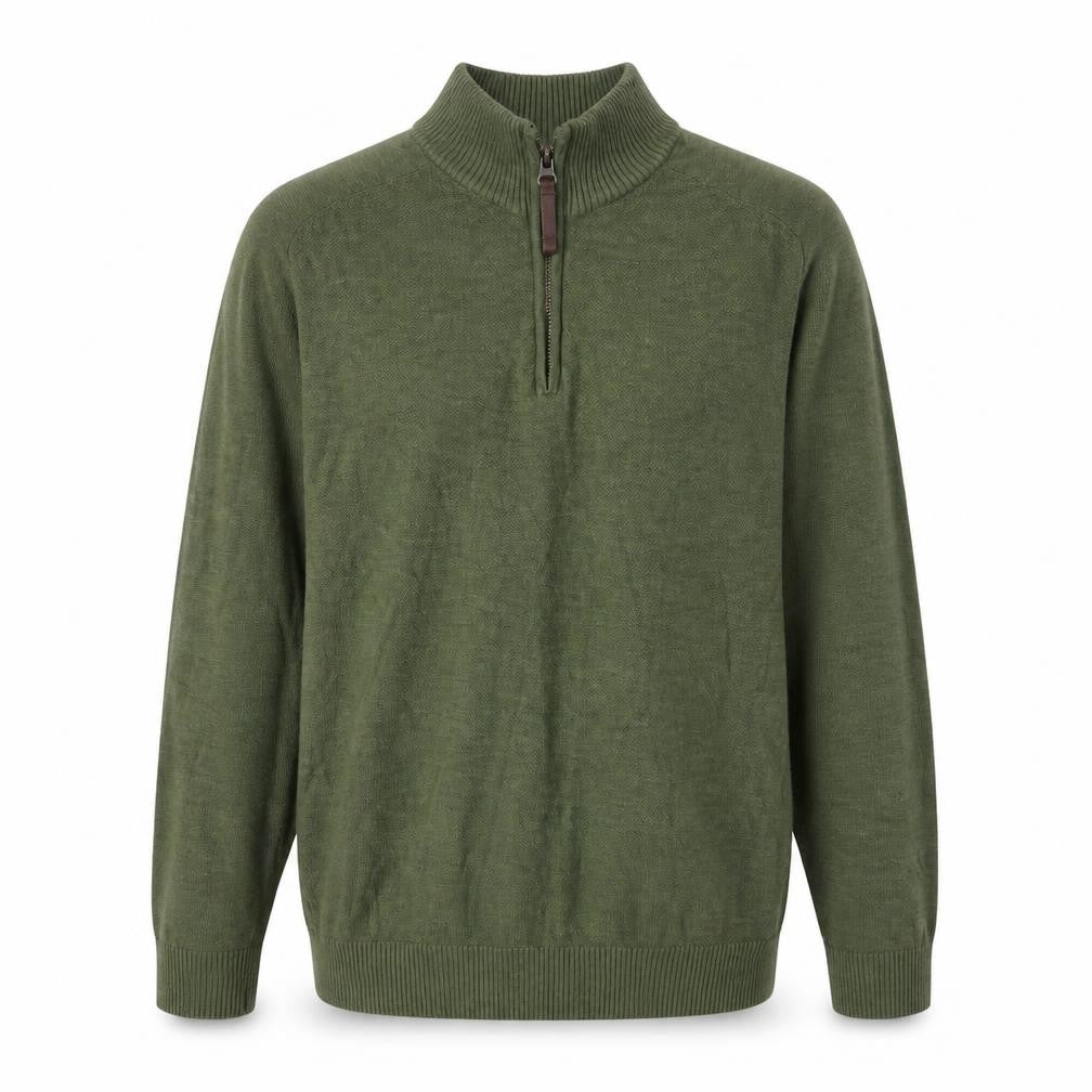 Mountain Warehouse Men’s Green Cotton 1/2 Zip Jumper L