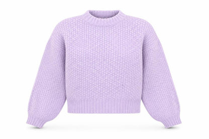 Stradivarius Women’s Purple Chunky Knit Mock Neck Jumper Size 12