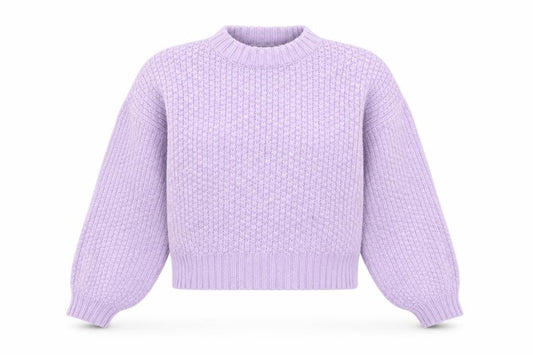 Stradivarius Women’s Purple Chunky Knit Mock Neck Jumper Size 12