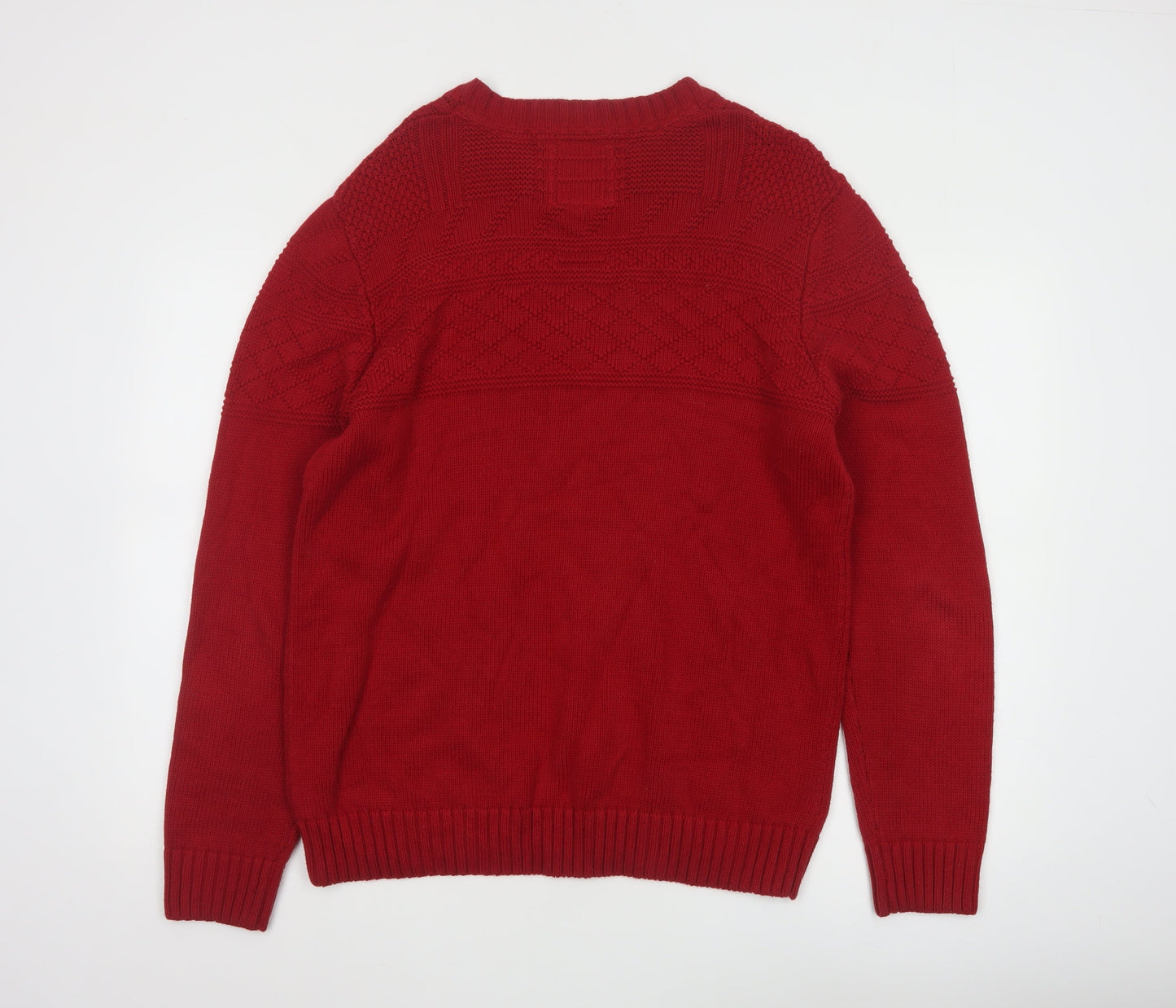 Frederik Anderson Copenhagen Men’s Red Cotton Knit Jumper Size L