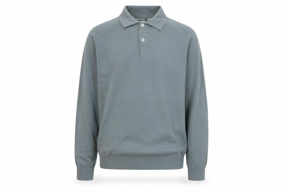 Marks and Spencer Mens Grey Collared Henley Jumper Size M