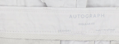 Marks and Spencer Autograph Men's Beige Chino Shorts Size 36 Regular Fit