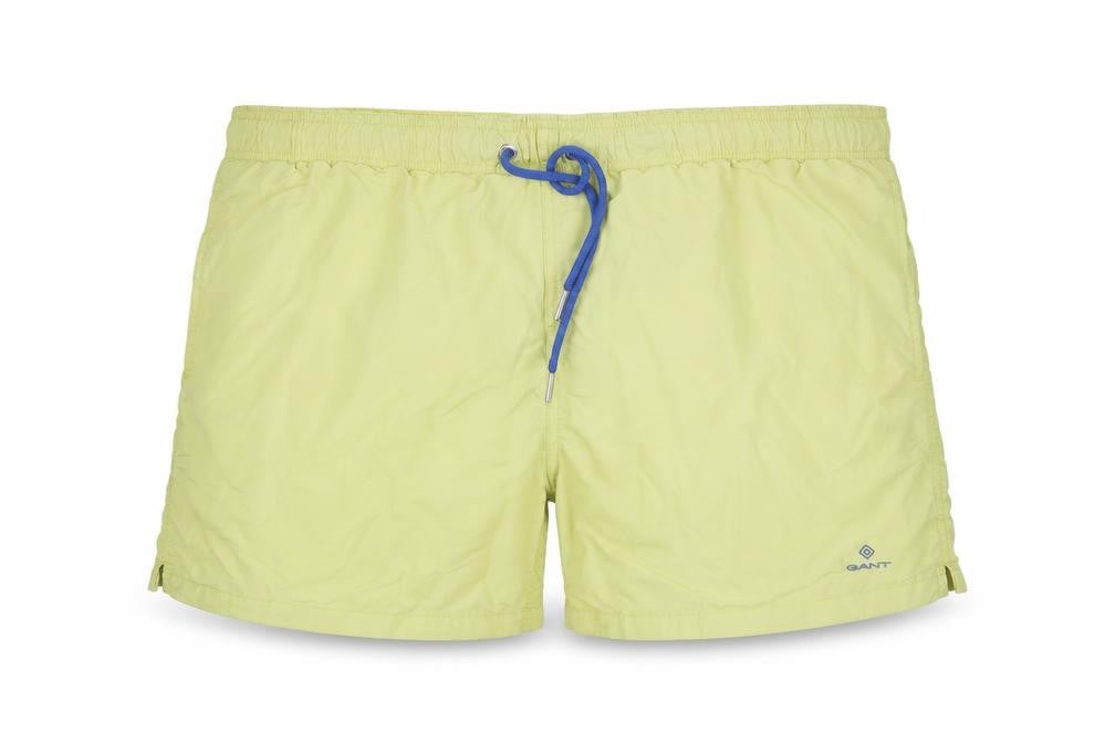 GANT Men's Yellow 2XL Swim Shorts Quick Dry Elastic Waist
