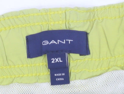 GANT Men's Yellow 2XL Swim Shorts Quick Dry Elastic Waist