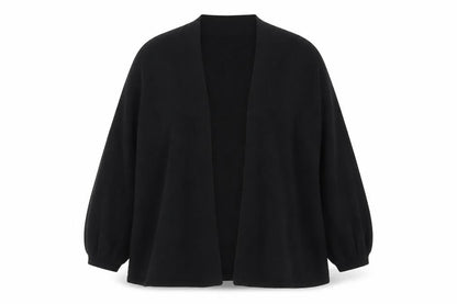 Oasis Women’s Black 3/4 Sleeve Open Knit Cardigan Size 14