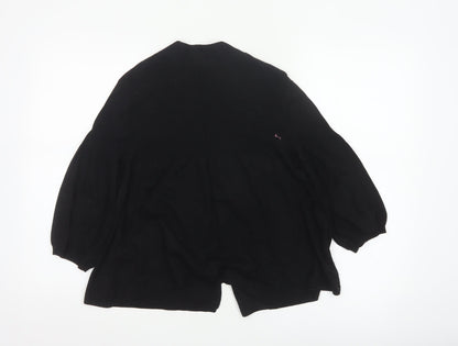 Oasis Women’s Black 3/4 Sleeve Open Knit Cardigan Size 14