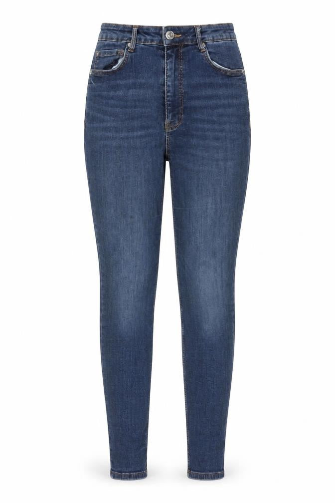 Zara Women Blue Skinny Stretch Jeans Size 10 Mid Rise Denim