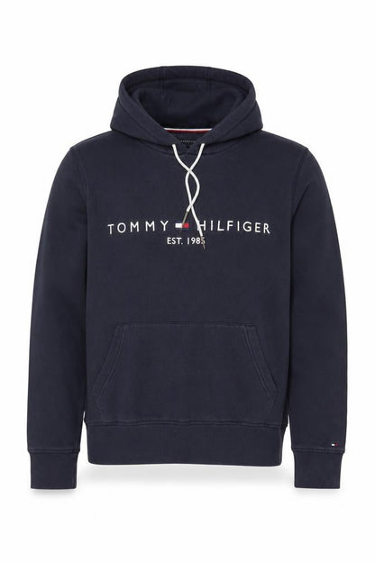 Tommy Hilfiger Men's Navy Small Pullover Hoodie Organic Cotton