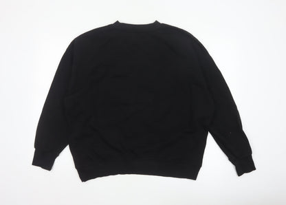 Next Womens Black Merry Sequin Christmas Sweatshirt Size 14