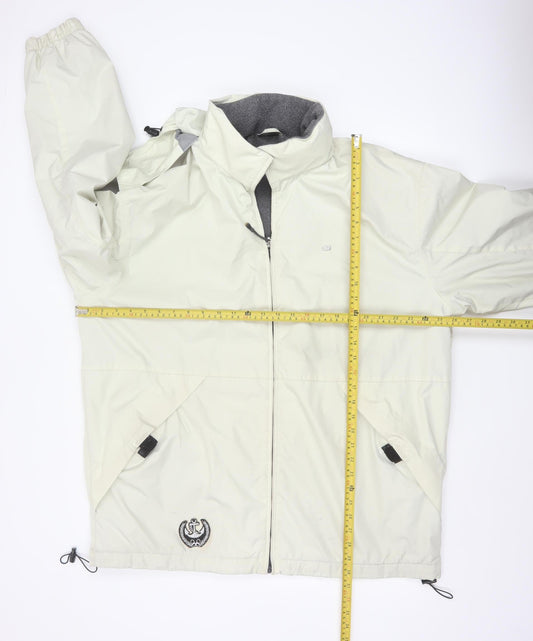 Lacoste Men’s Beige 2XL Windbreaker Jacket with Fleece Lining