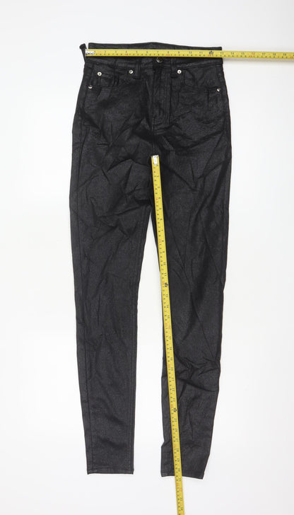 Marks and Spencer Women’s Black Slim Fit Stretch Trousers Size 8 Tall