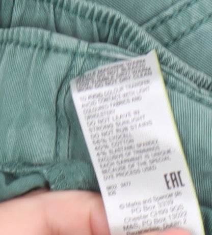 Marks and Spencer Women’s Green Cargo Trousers Size 16 Cotton Twill