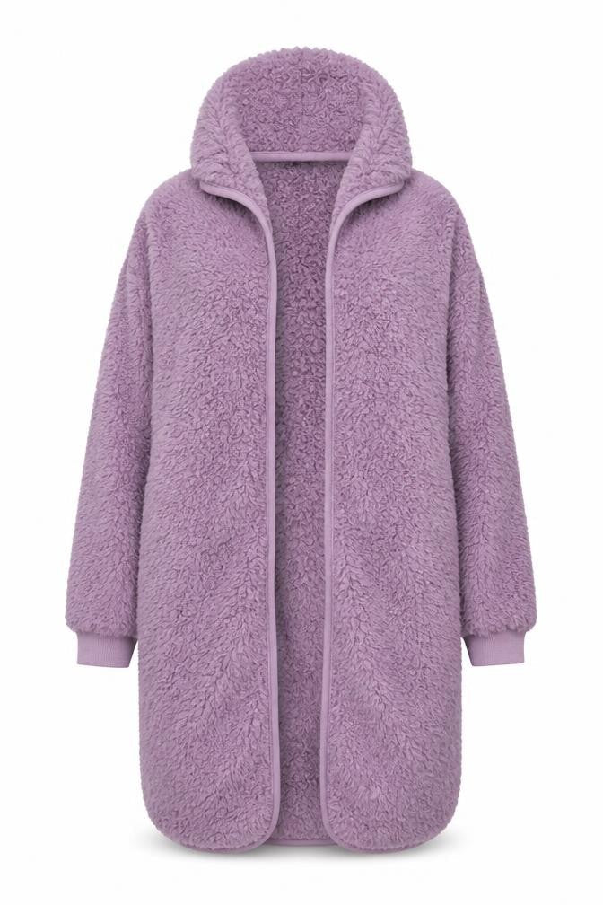 Marks & Spencer Women's Purple Fleece Hooded Robe Small