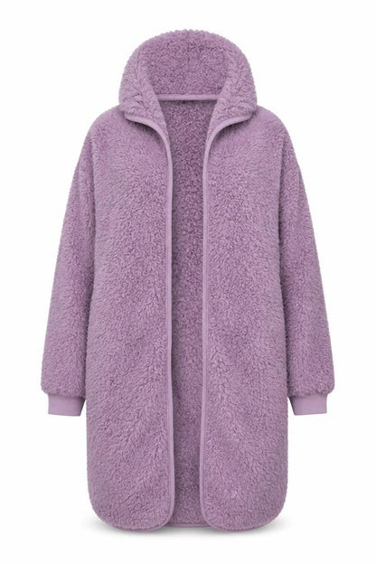 Marks & Spencer Women's Purple Fleece Hooded Robe Small