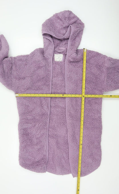 Marks and Spencer Women's Purple Fleece Hooded Robe Small
