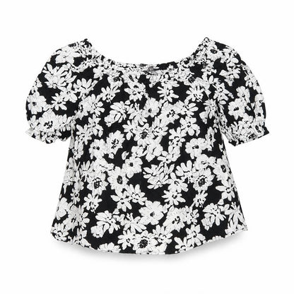 Marks & Spencer Women's Black Floral Tunic Blouse Size 10
