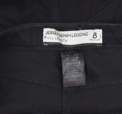 Next Women's Black Jersey Denim Jegging Size 8 Skinny Fit