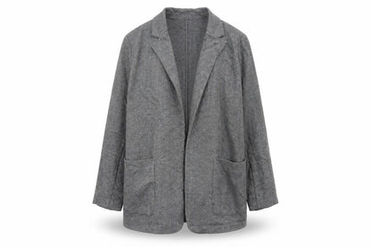 Marks and Spencer Womens Grey Check Blazer Jacket Size 18 Regular Fit