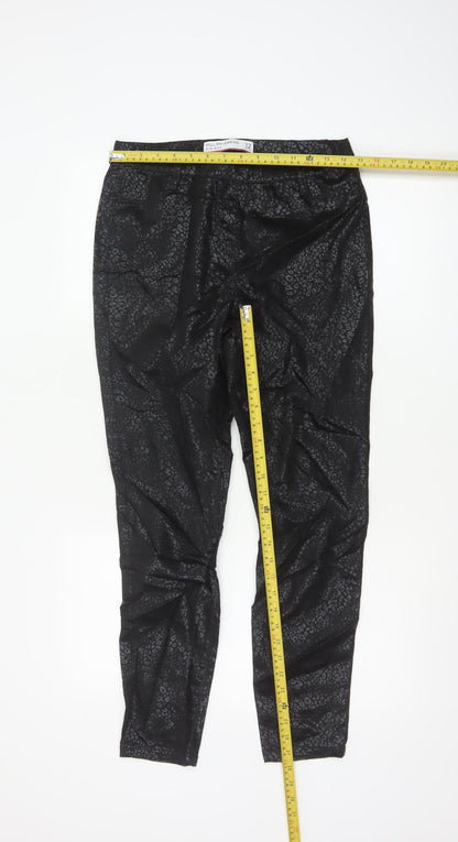 Next Women’s Black Animal Print Pull On Leggings Size 12