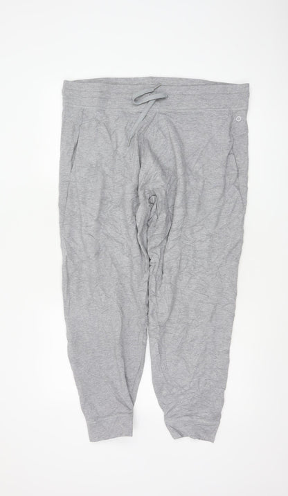 Marks and Spencer Womens Grey Jersey Jogger Trousers Size 18