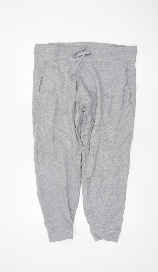 Marks and Spencer Womens Grey Jersey Jogger Trousers Size 18