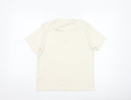 Marks and Spencer Womens Ivory Short Sleeve Basic T-Shirt Size 14