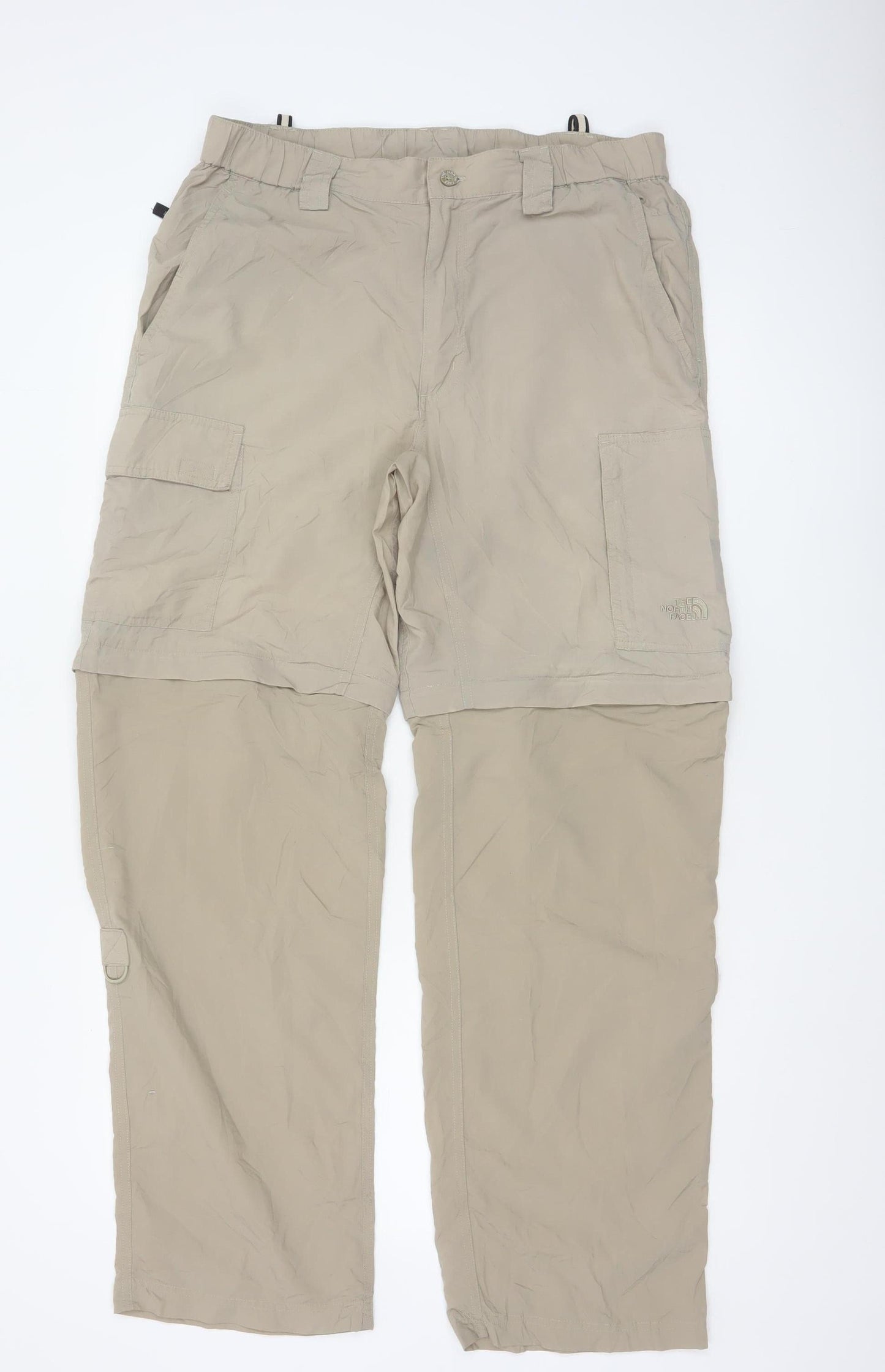 The North Face Men's Beige Convertible Cargo Trousers M Regular