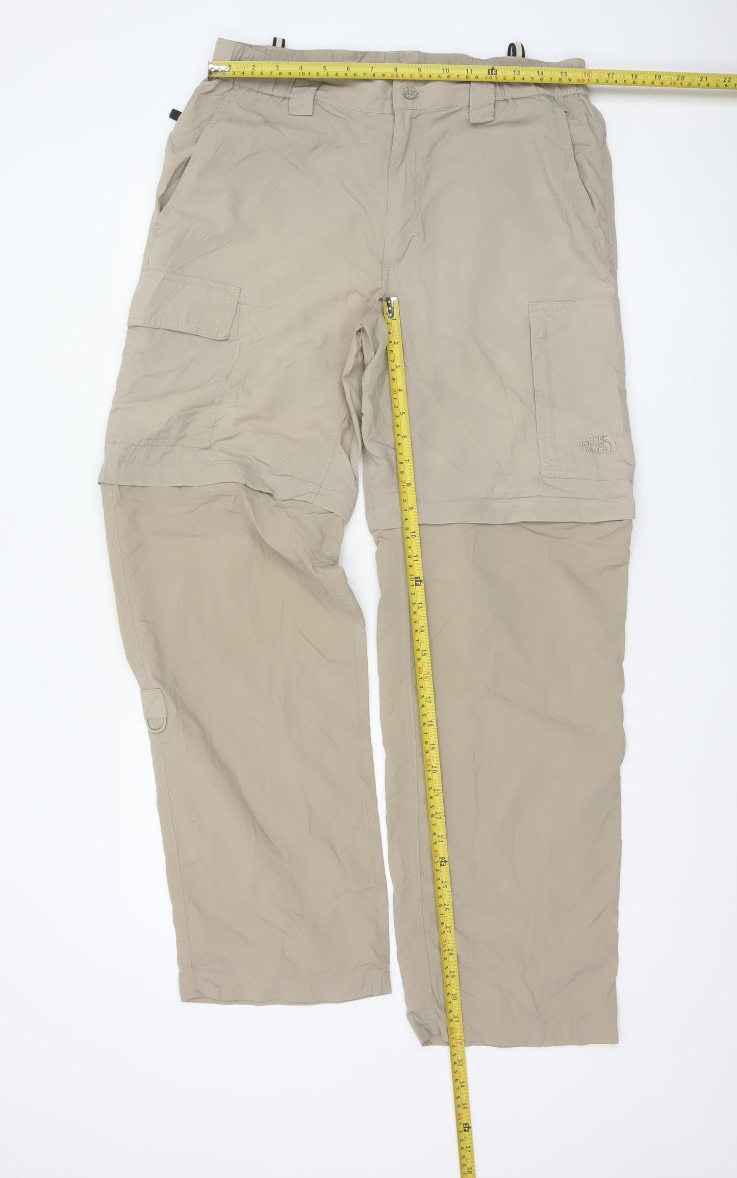 The North Face Men's Beige Convertible Cargo Trousers M Regular