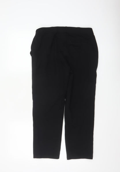Marks and Spencer Womens Black Slim Fit Petite Trousers Size 12