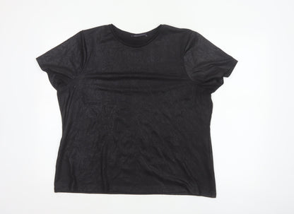 Marks and Spencer Women’s Black Short Sleeve Basic T-Shirt Size 18